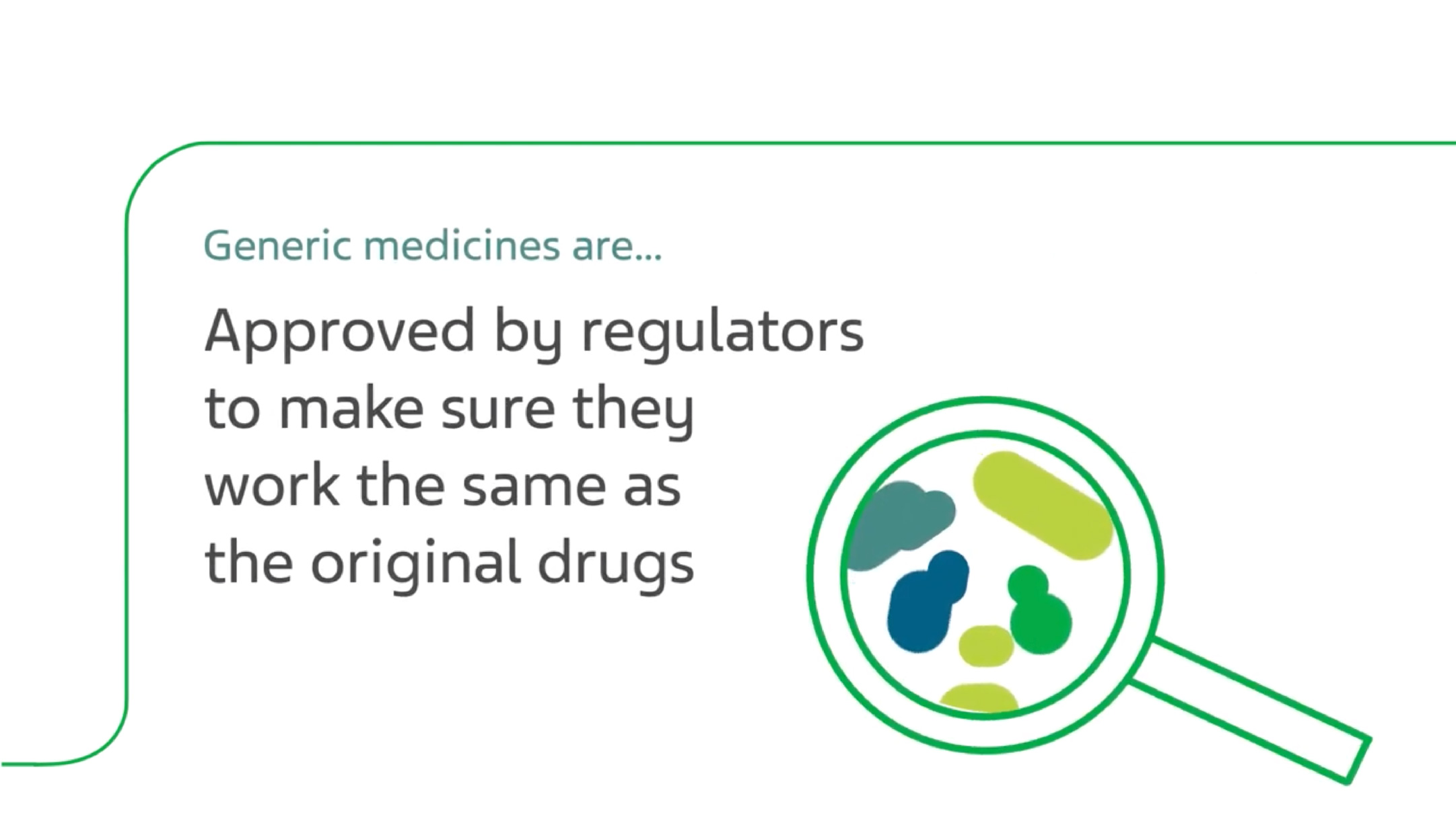 Generic medicines are approved by regulators to make sure they work the same as the original drugs