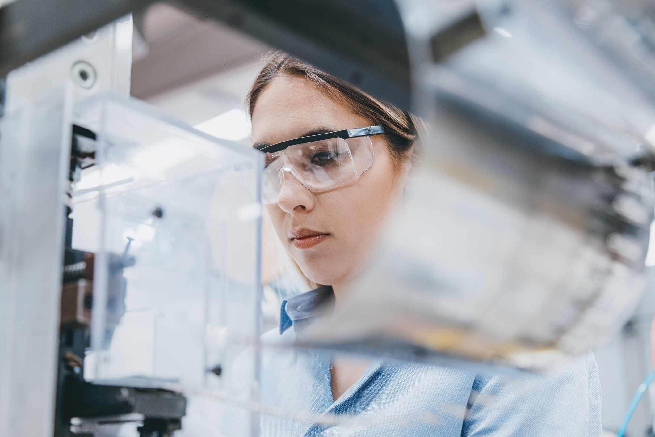 scientist working biologics in lab