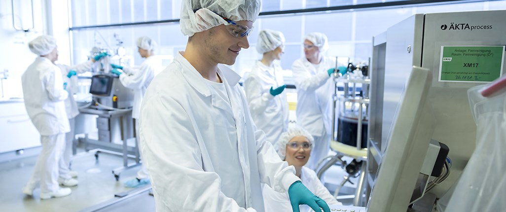 scientists at work in Teva biosimilars lab