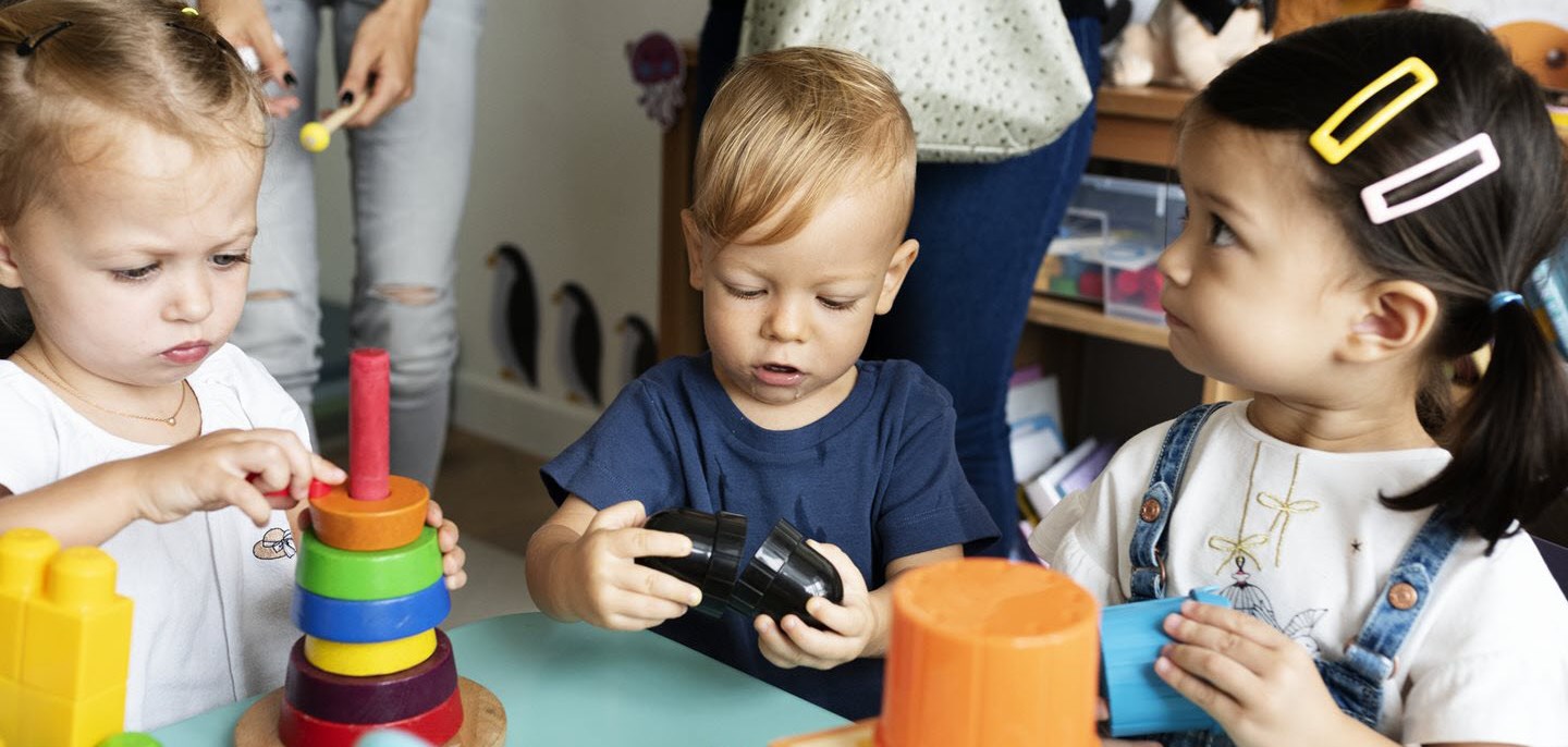 Children with ADHD playing at nursery school