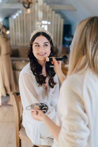 Cróna having her wedding make-up done.jpg