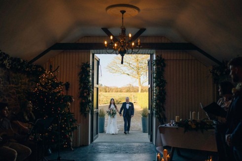 Cróna making her way up the aisle.jpg