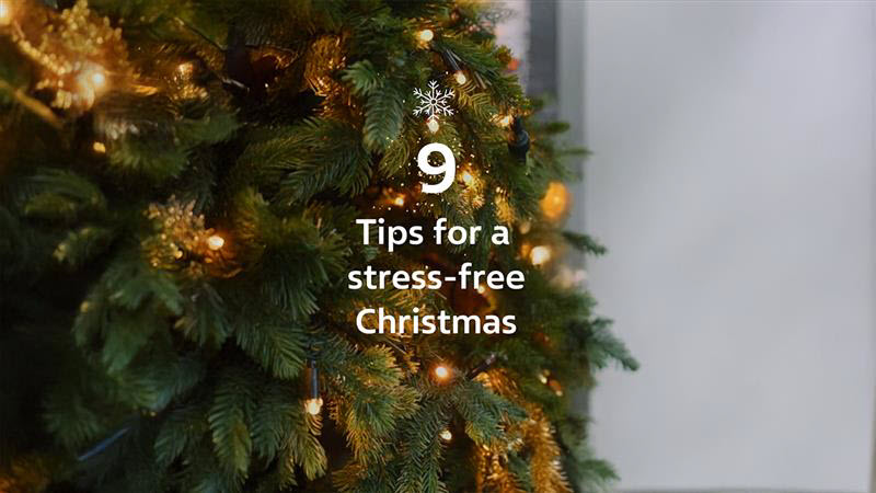 9 Tips for a stress-free Christmas with christmas background